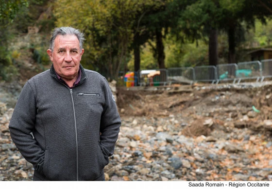 Max Brail, maire de Lastours un village touché par les inondations d'octobre 2018 dans l'Aude